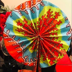 Antique Cooling Fans w/Leather Like Hand Holder